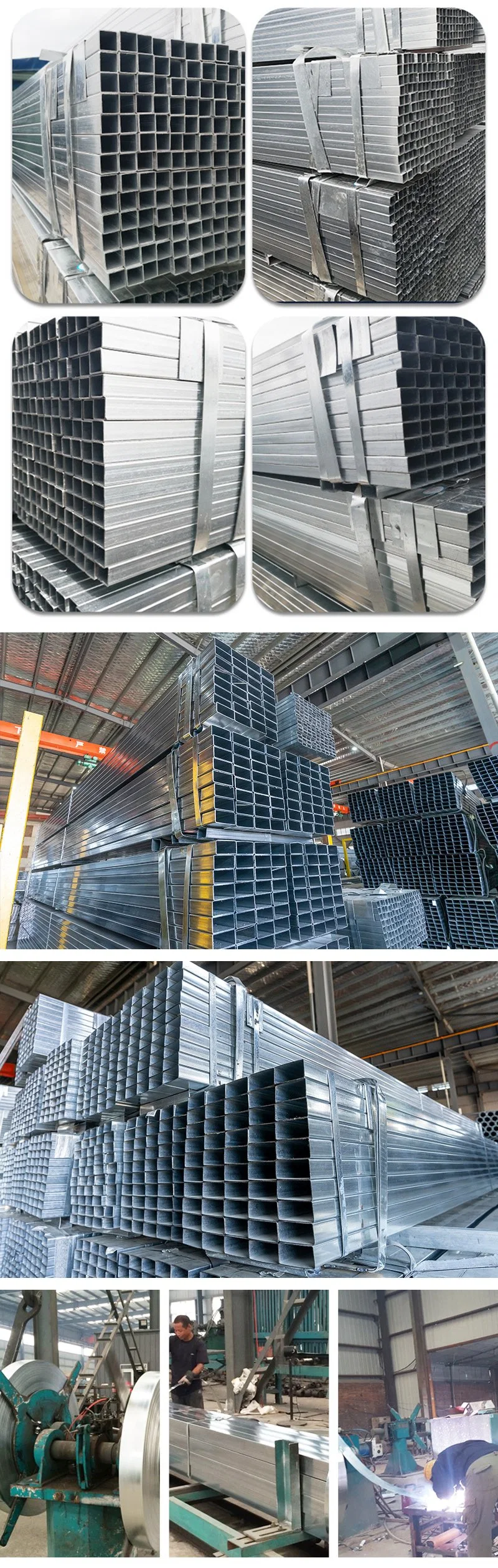 Factory Direct Sales 40X40 Square Tube Galvanized Rectangular Steel Hollow Section Q345 Hot Dipped