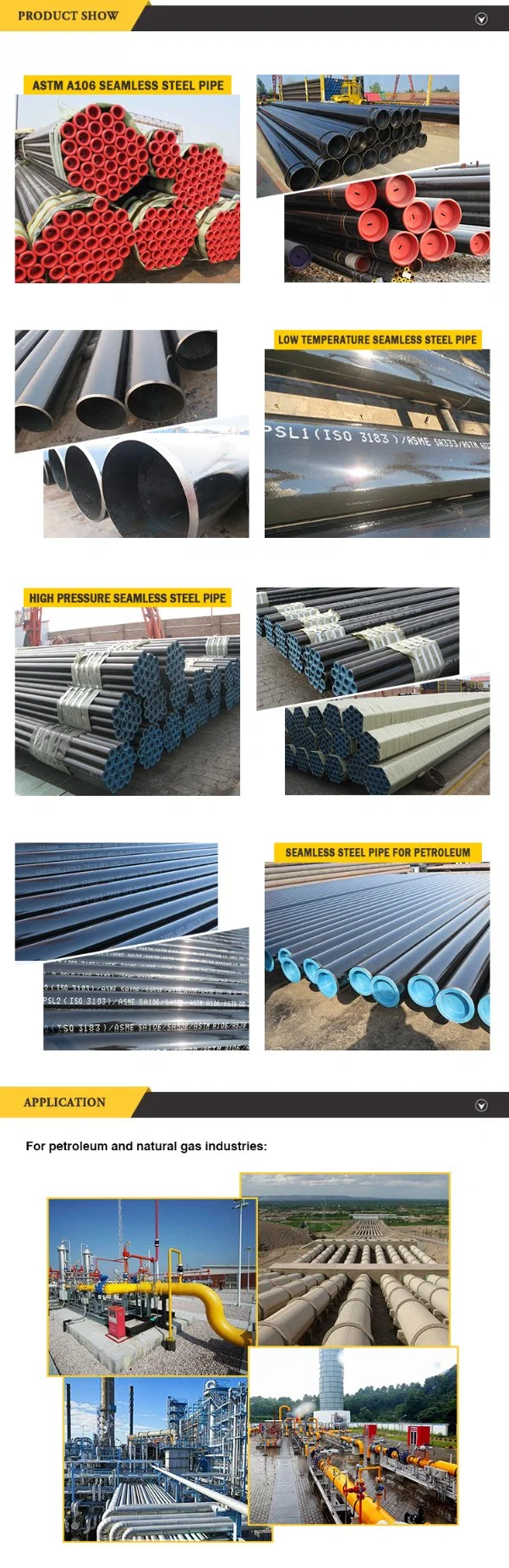 Seamless Steel Line Pipe API 5L Psl1/Psl2 (SMLS TUBE for Oil and Gas Pipeline) Grade B X42 X52, X60, X65, X70, X80 Sch40 Schxs Std China?